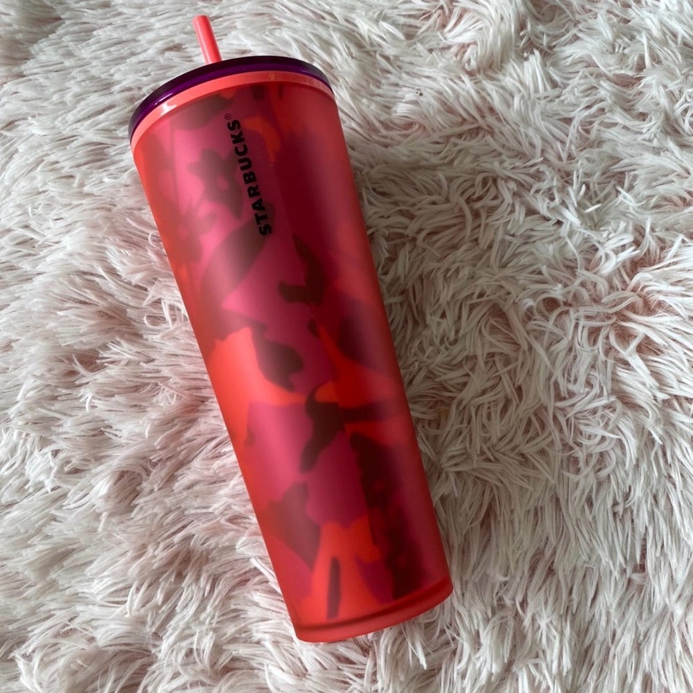 Starbucks Matte Pink Camo Soft Touch Venti Tumbler BNWT